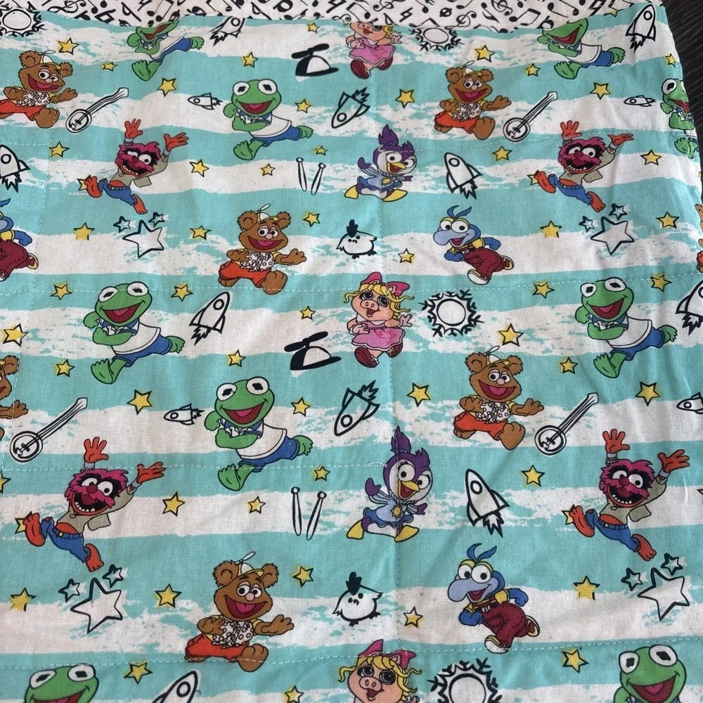 Vintage Sesame Street Muppets Quilted Baby Blanket‎ 35